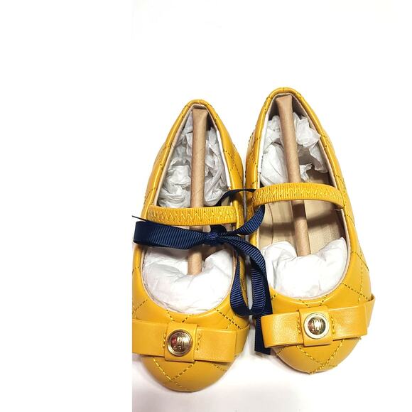 Janie and Jack yellow many jane ballet flats toddler girls size 5 - Picture 2 of 7